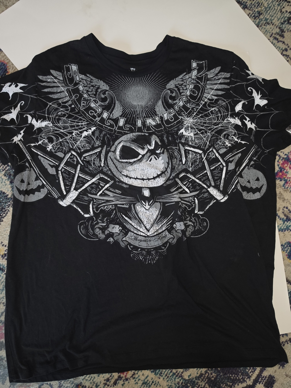 Disney Nightmare Before Christmas Jack Skellington Graphic T-Shirt Black 3xl